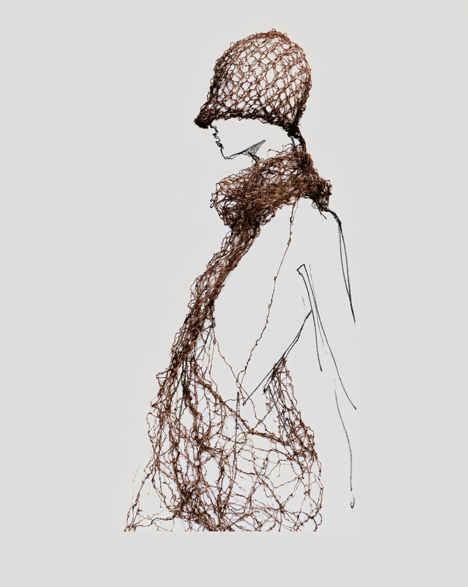 Textured Fashion Figure Illustration Poster. poster detail