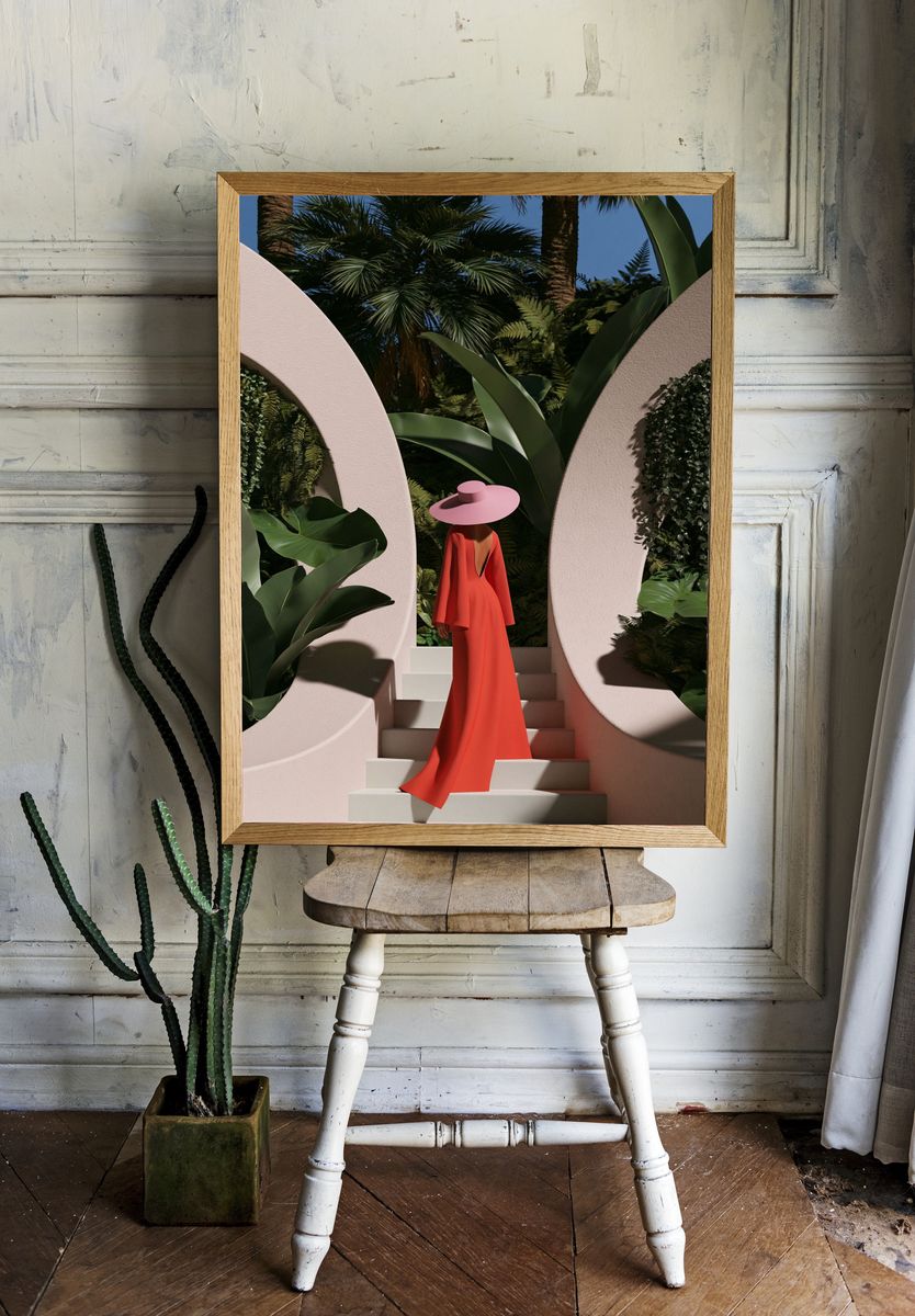 Palm Garden Fashion Poster. — room view 1