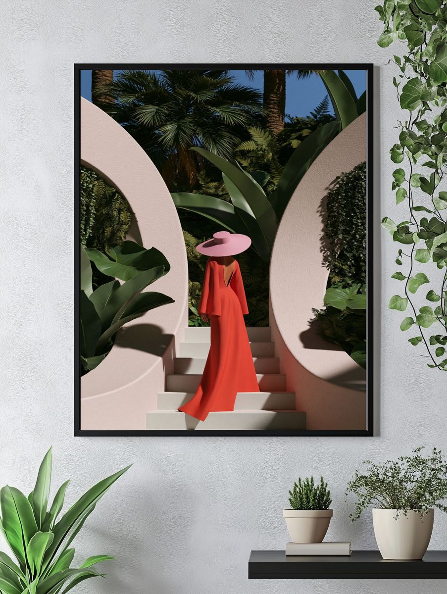 Palm Garden Fashion Poster. — room view 4