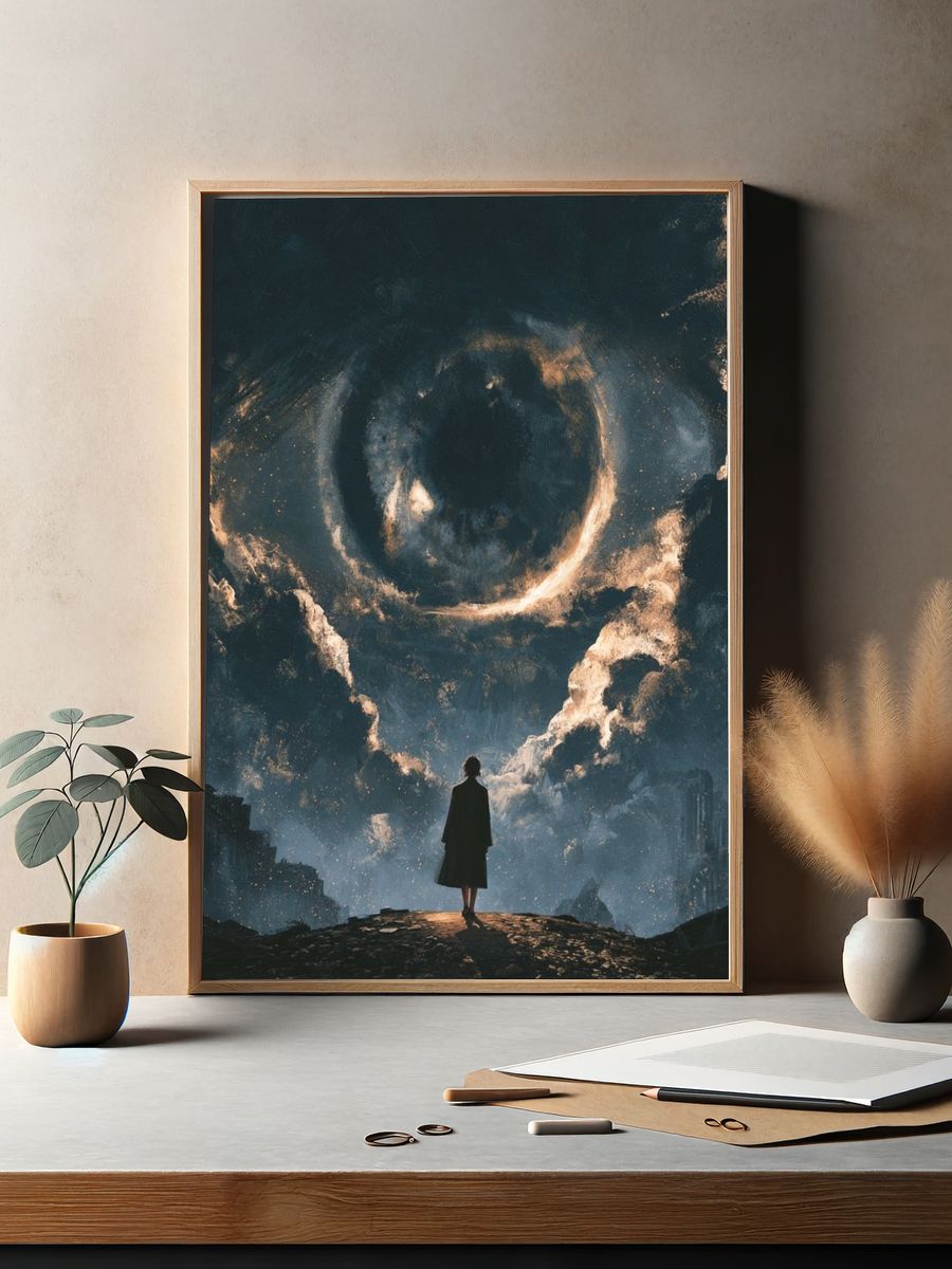 Celestial Portal Surrealism Print. — room view 2