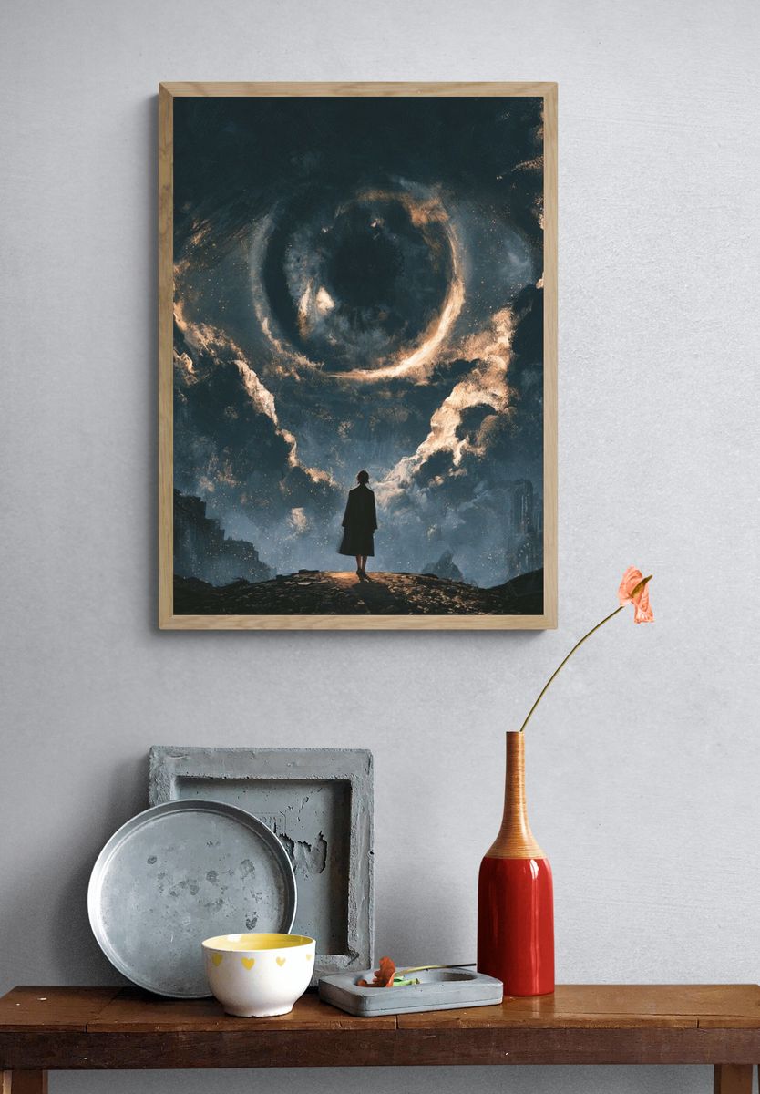 Celestial Portal Surrealism Print. — room view 3