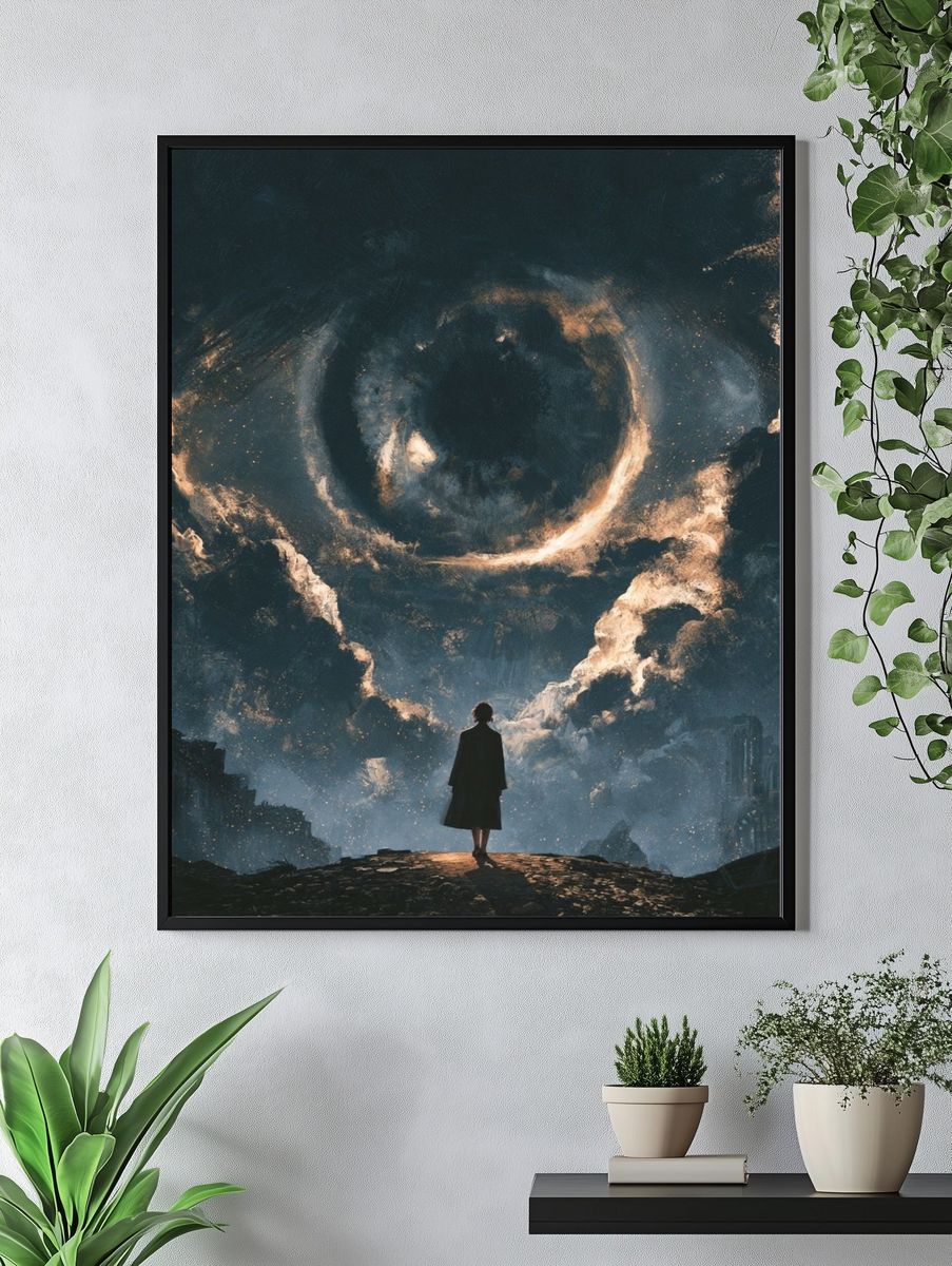 Celestial Portal Surrealism Print. — room view 4
