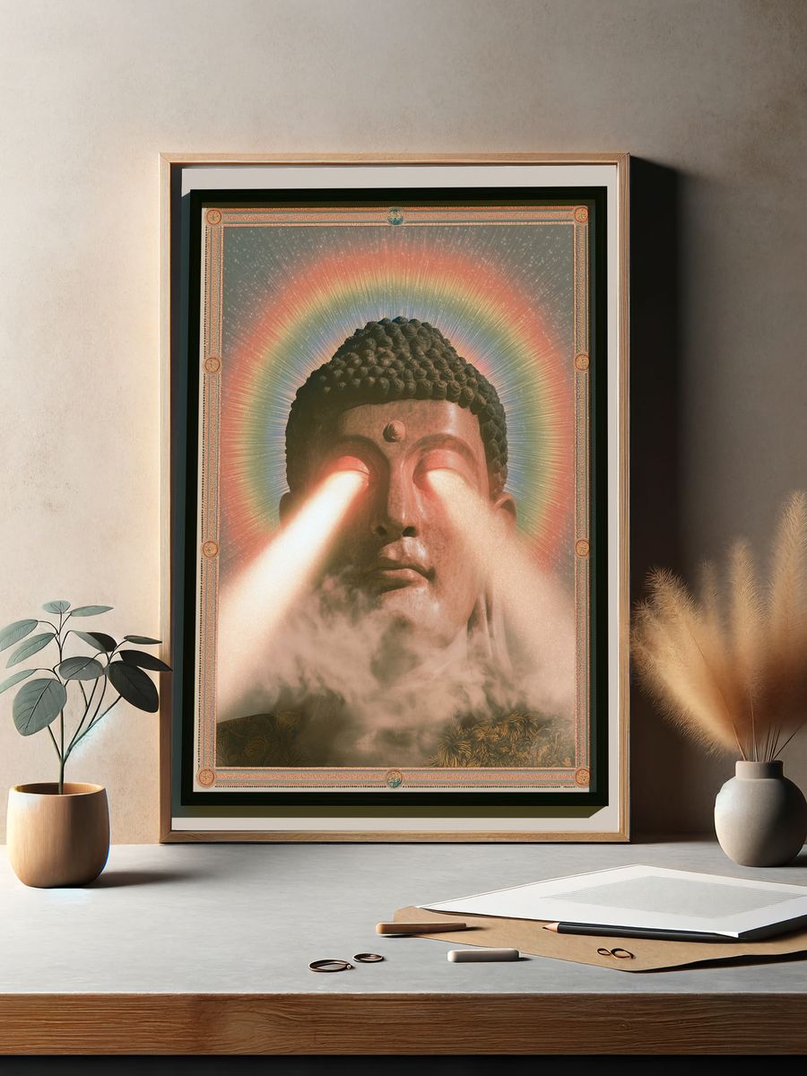 Cosmic Buddha Vision Print. — room view 2