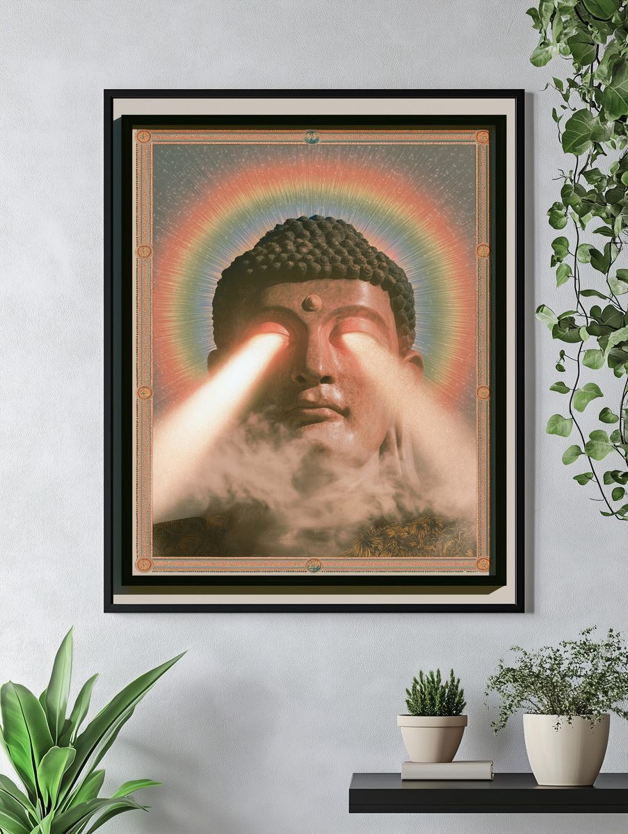 Cosmic Buddha Vision Print. — room view 4