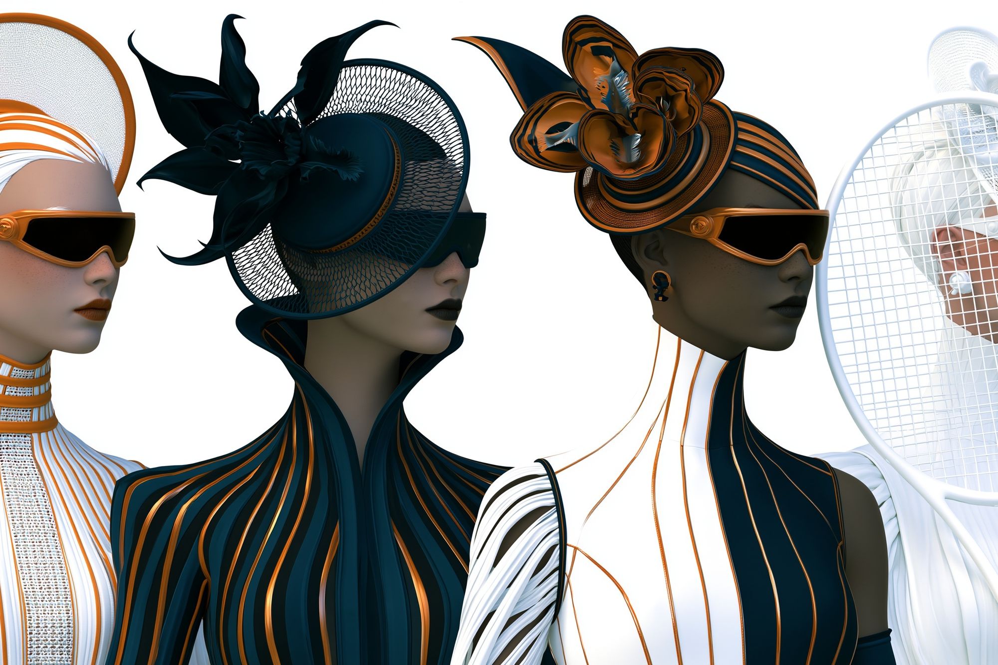 Futurist Fashion Portrait Poster. poster — fashion art