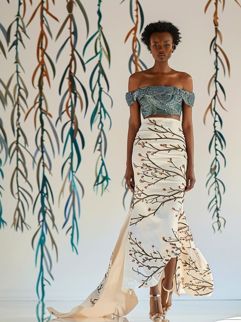 Botanical Fashion Portrait Poster. poster — fashion art