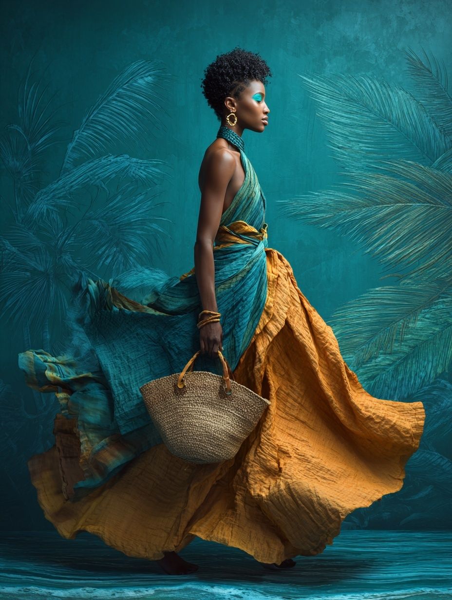Tropical Elegance Fashion Poster. poster — fashion art