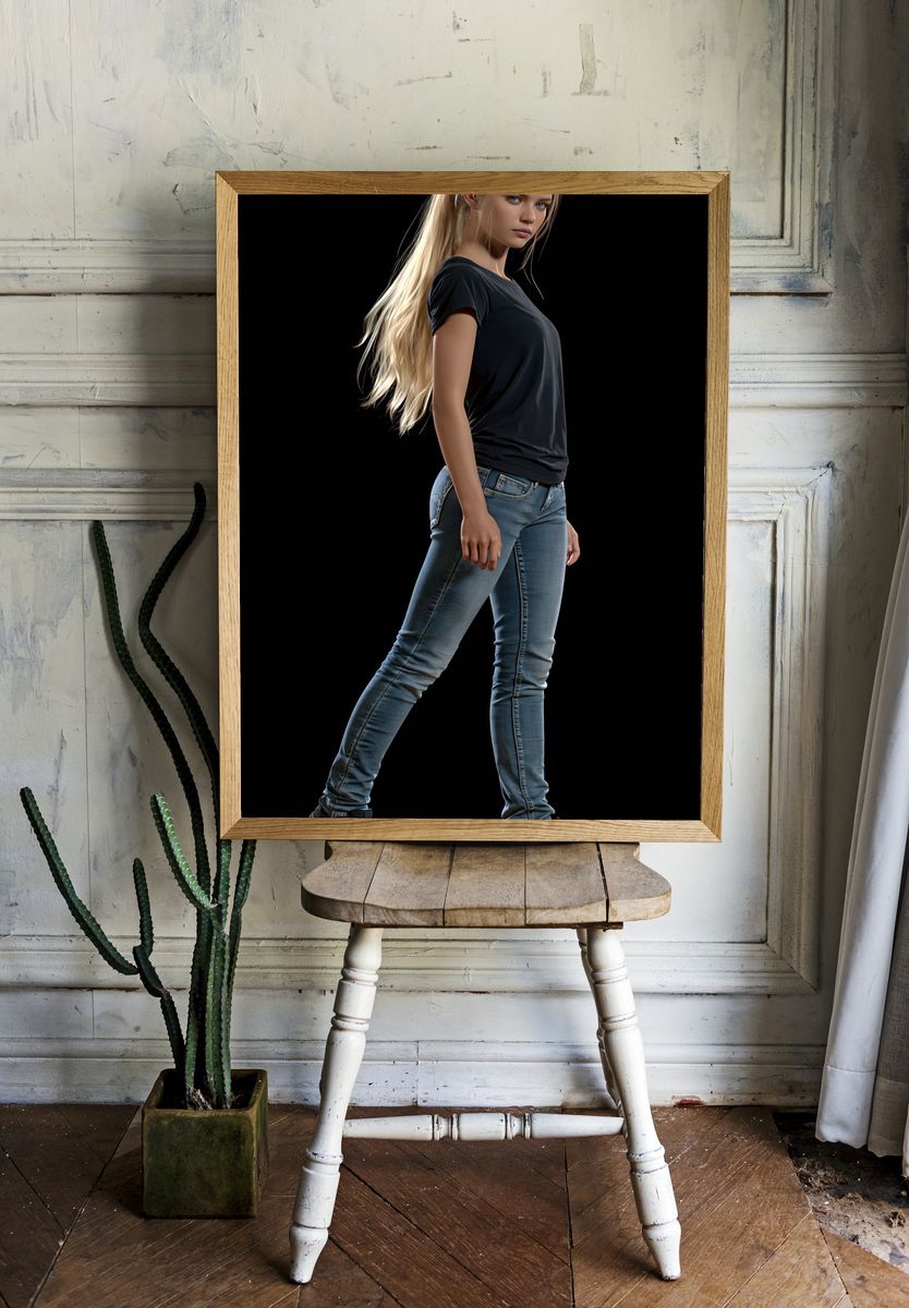 Fashion Model Portrait Poster. — room view 1