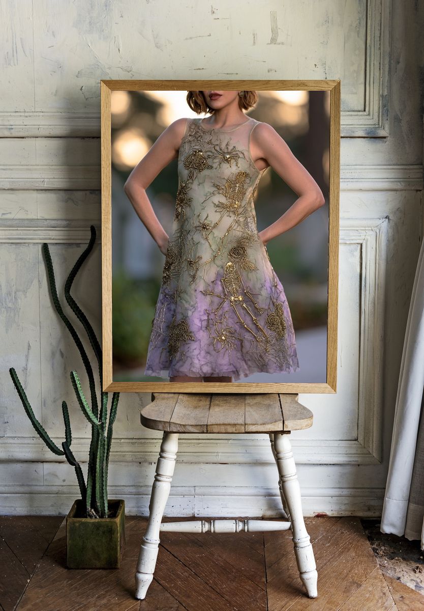 Haute Couture Skeleton Dress Poster. — room view 1