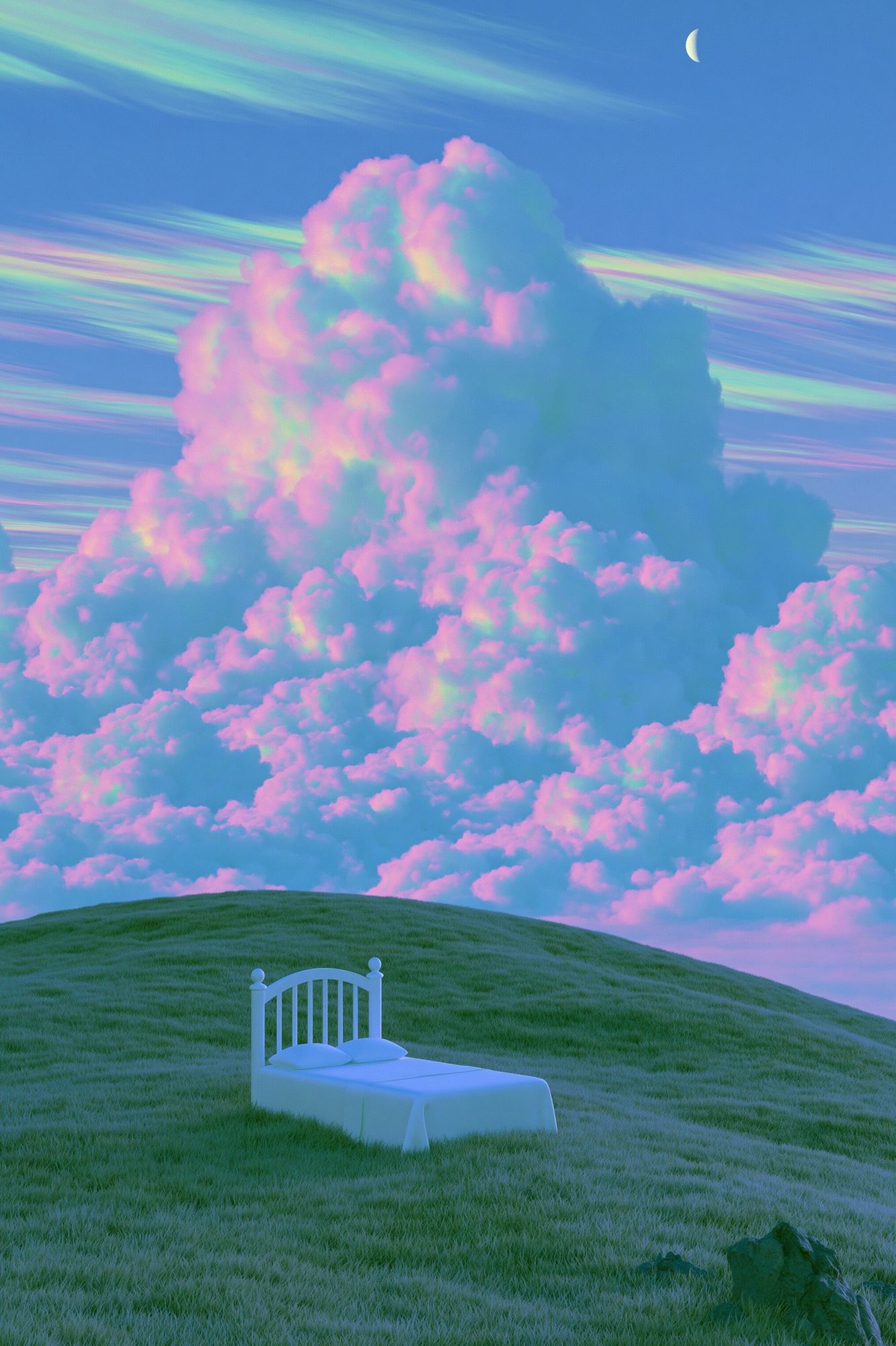 Dreamy Cloudscape Surrealism Poster. poster — fine-art art