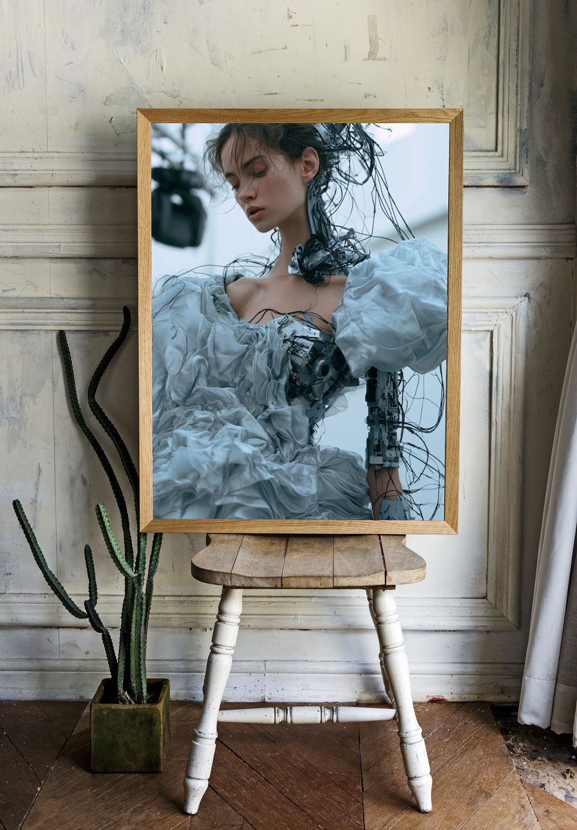 Cyber Couture Portrait Print. — room view 1