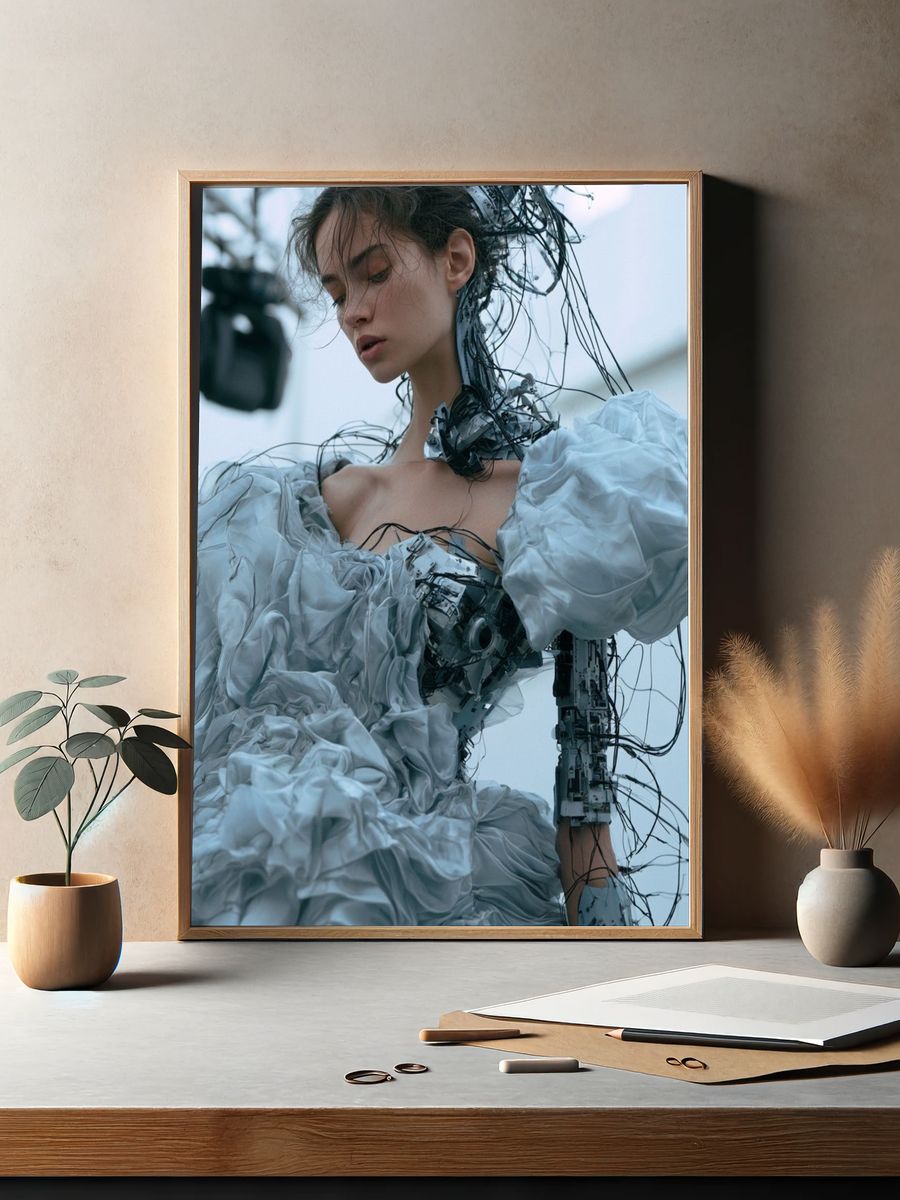 Cyber Couture Portrait Print. — room view 2