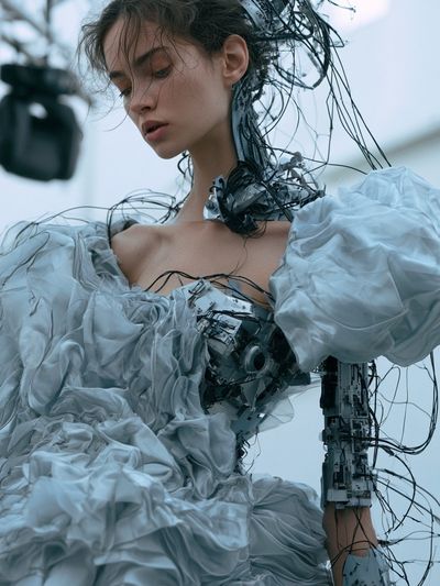 Cyber Couture Portrait Print. poster