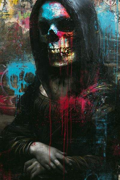 Graffiti Skull Portrait Poster. poster print