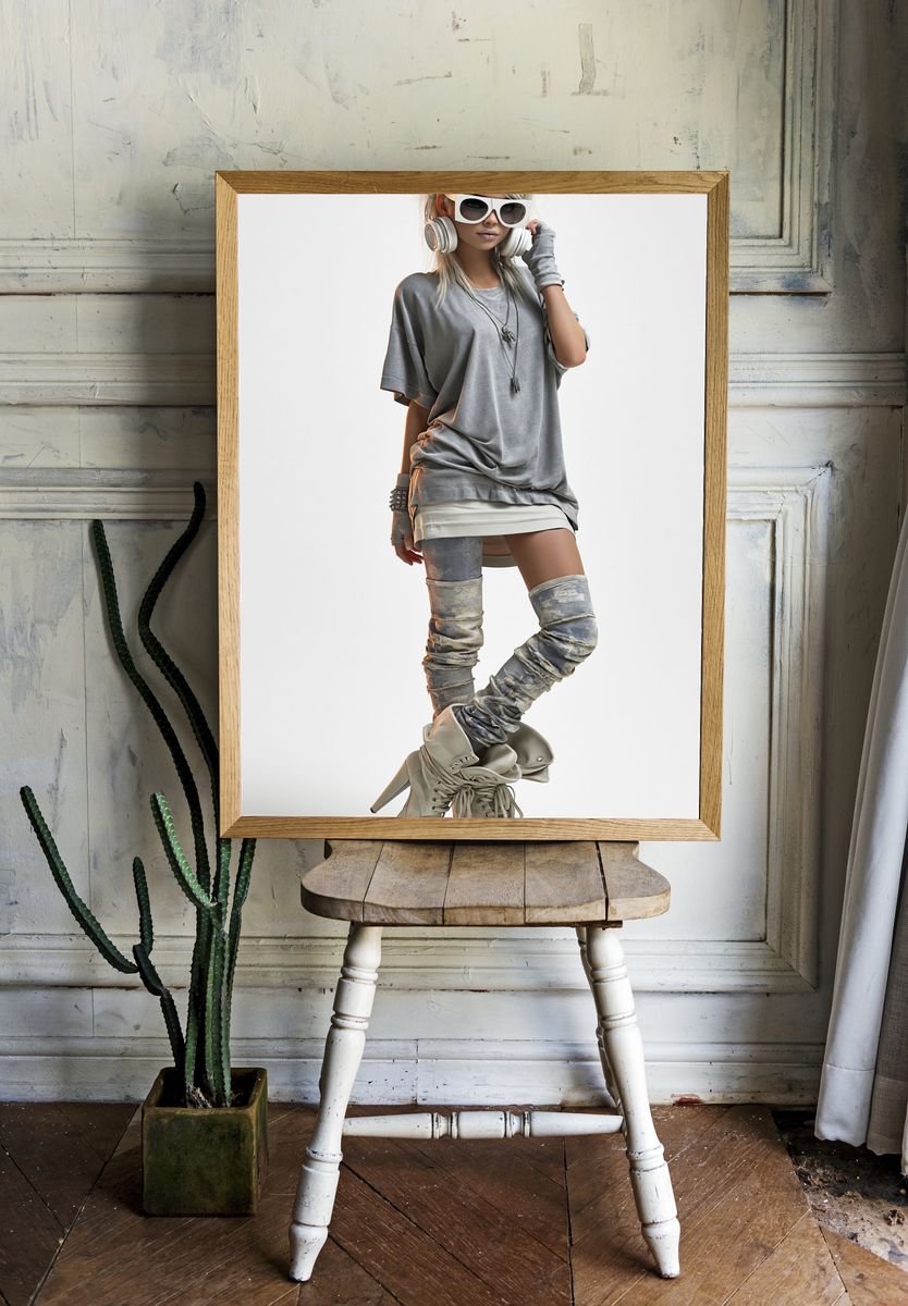 Avant-Garde Fashion Portrait Poster. — room view 1