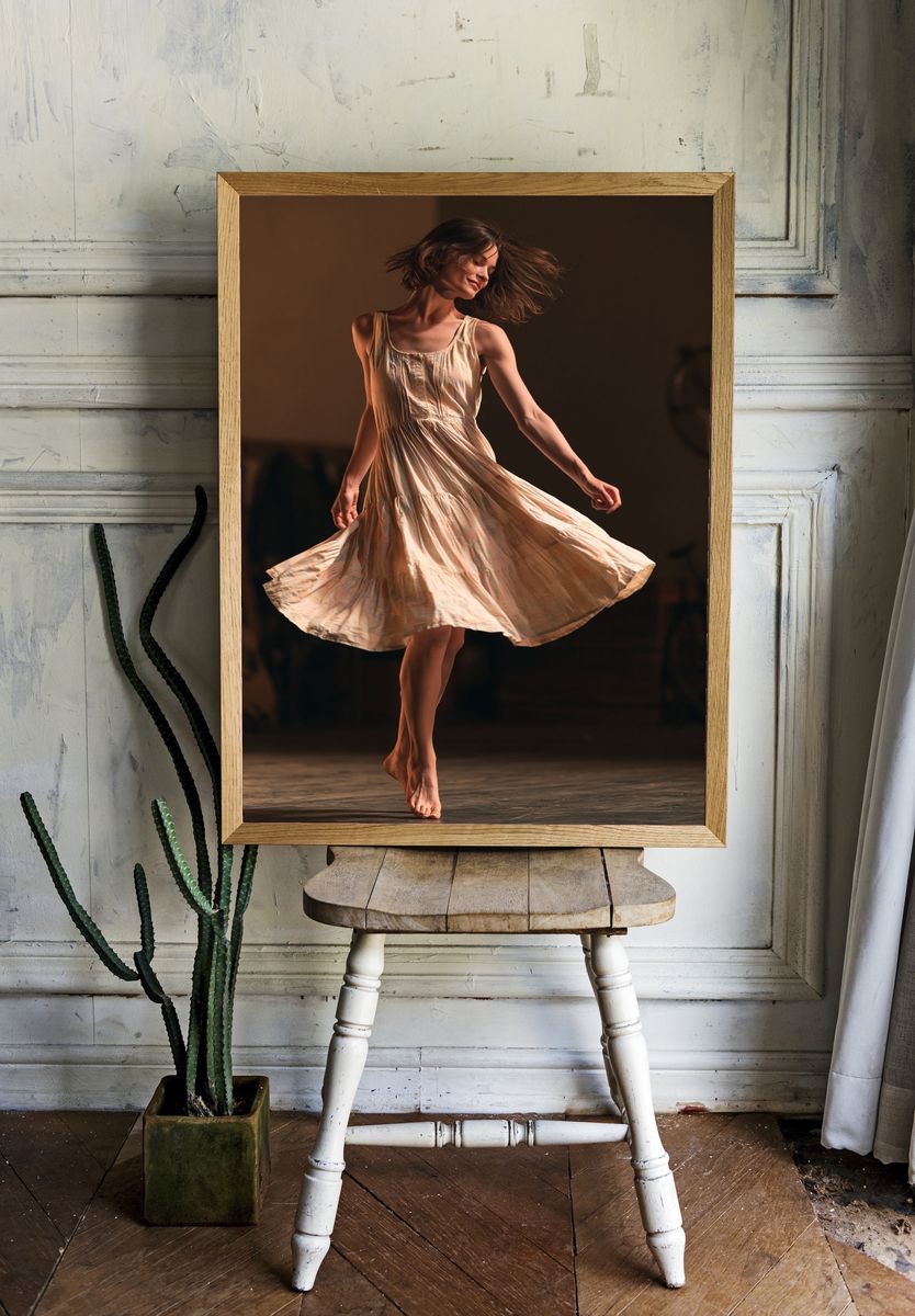 Dancing Woman Fashion Poster. — room view 1