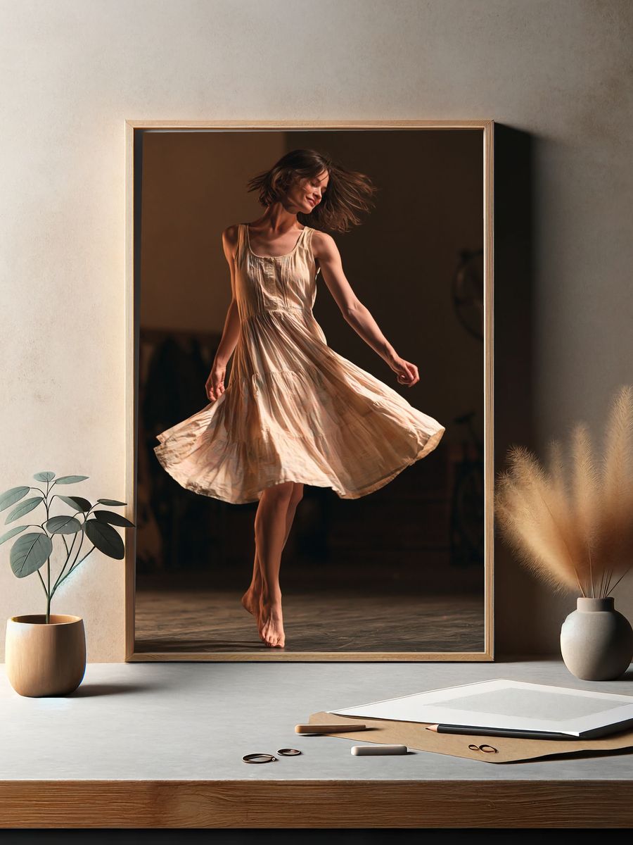Dancing Woman Fashion Poster. — room view 2