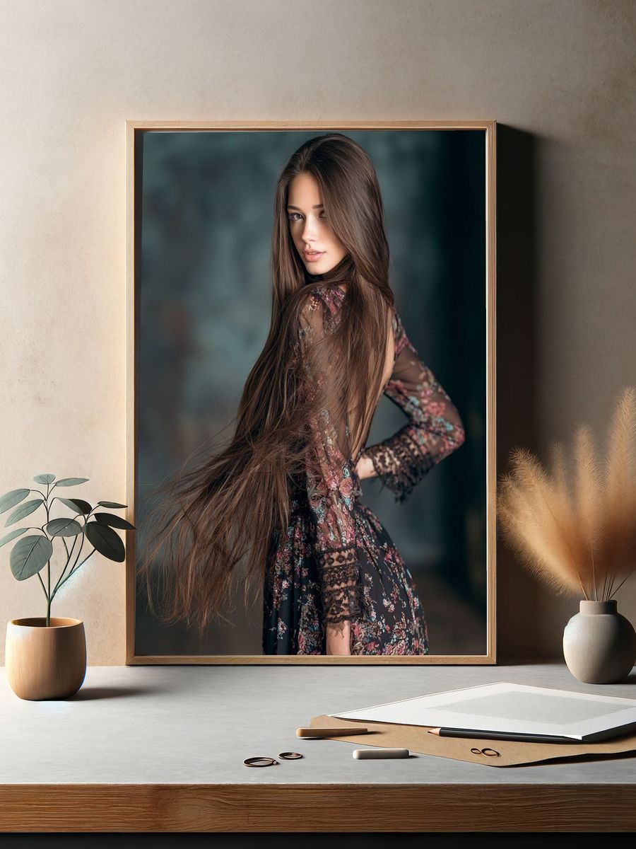 Bohemian Portrait Fashion Poster. — room view 2