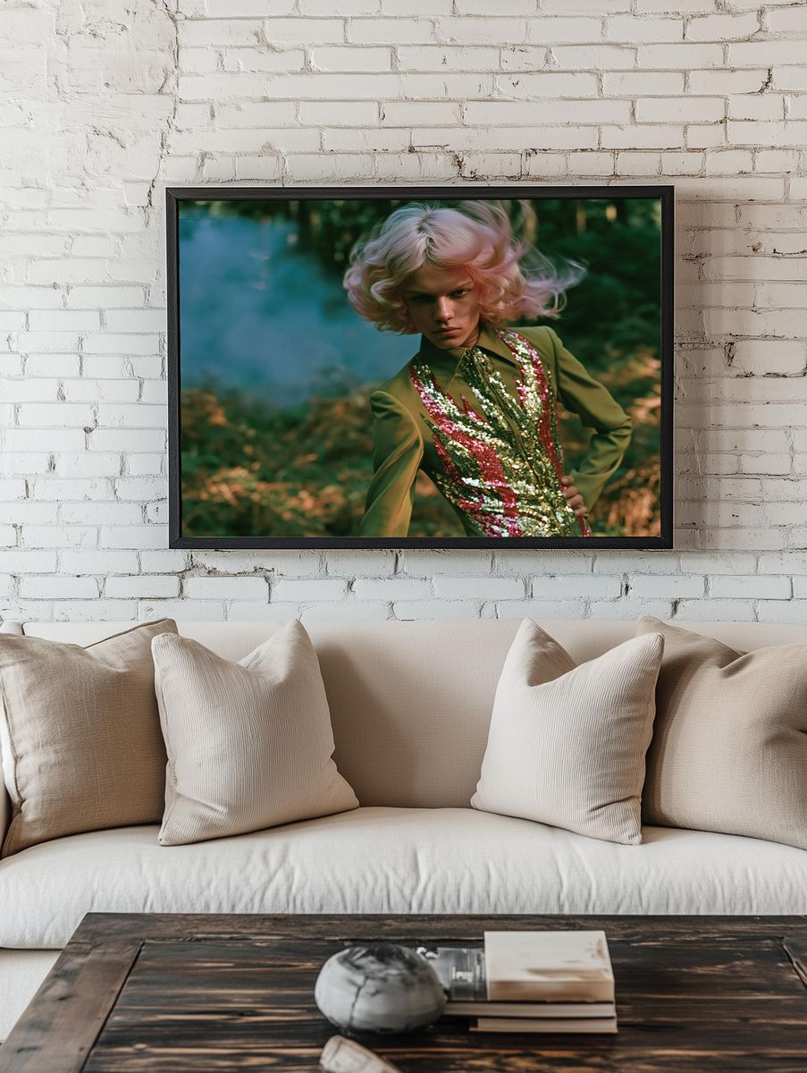 Avant-Garde Fashion Portrait Poster. — room view 1