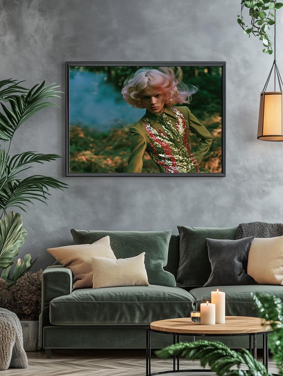 Avant-Garde Fashion Portrait Poster. — room view 4