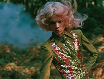 Avant-Garde Fashion Portrait Poster. poster