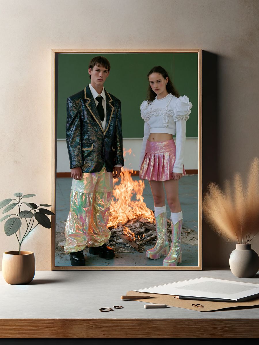 Avant-Garde Fashion Portrait Poster. — room view 2