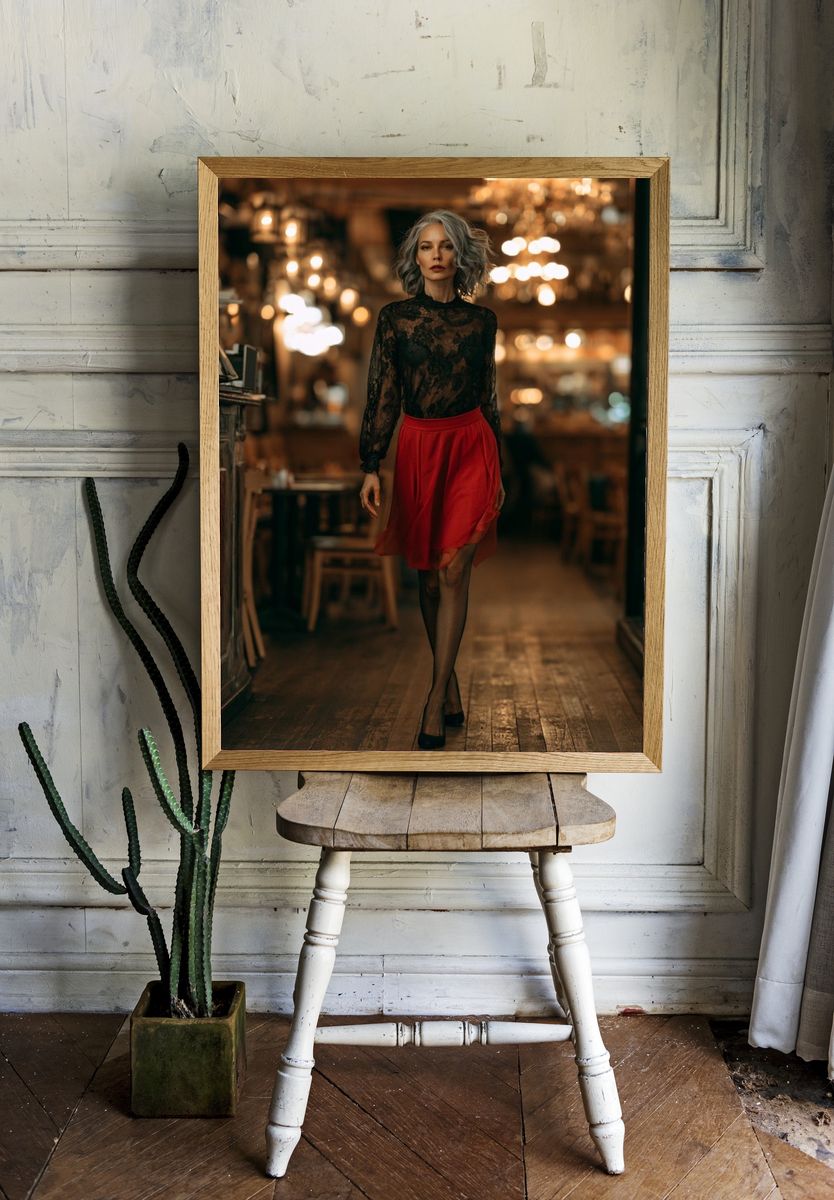 Elegant Fashion Portrait Poster. — room view 1
