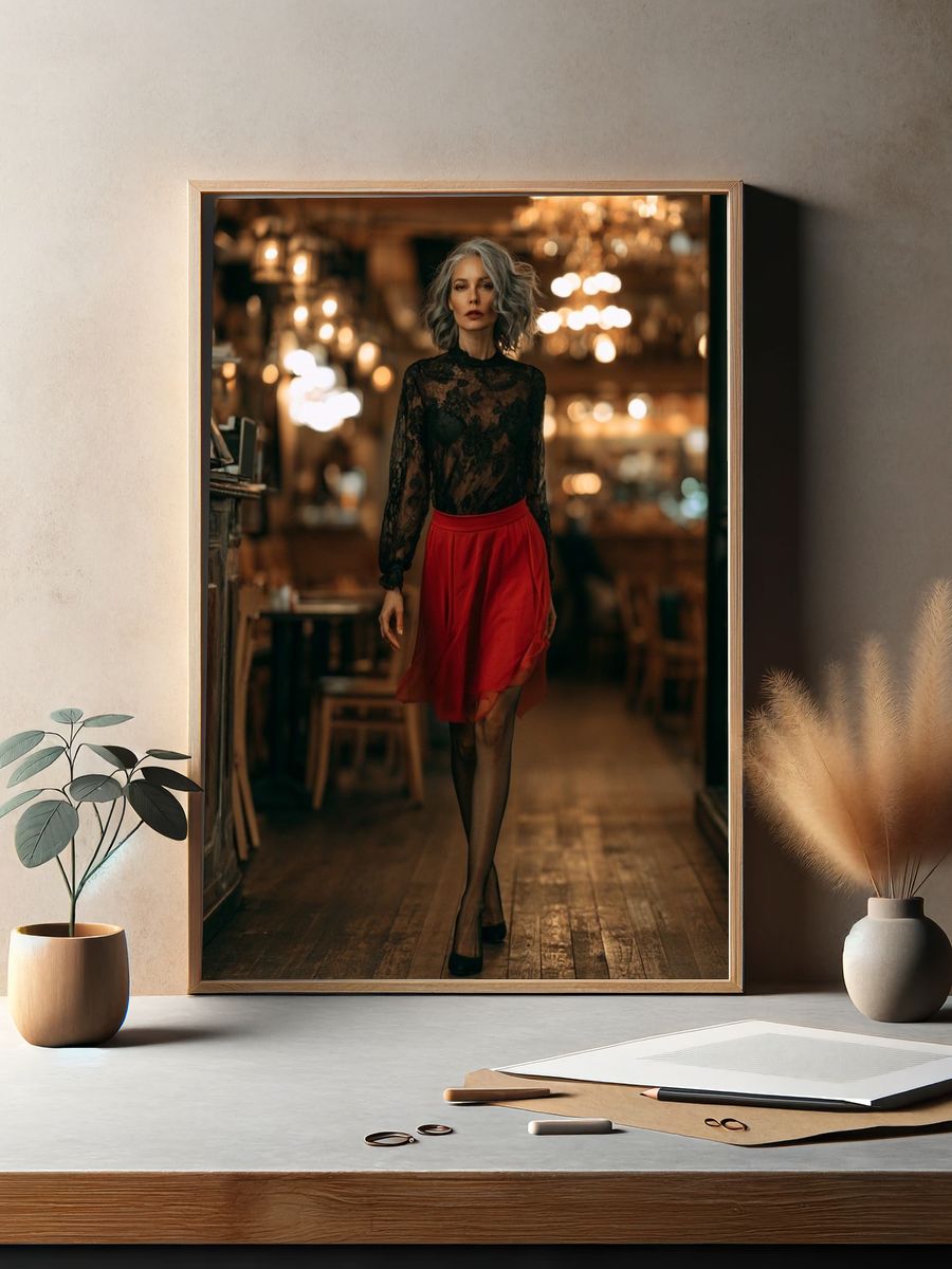 Elegant Fashion Portrait Poster. — room view 2
