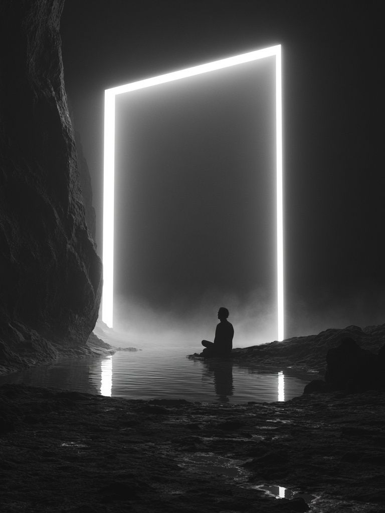 Surreal Cave Portal Print. poster — fine-art art