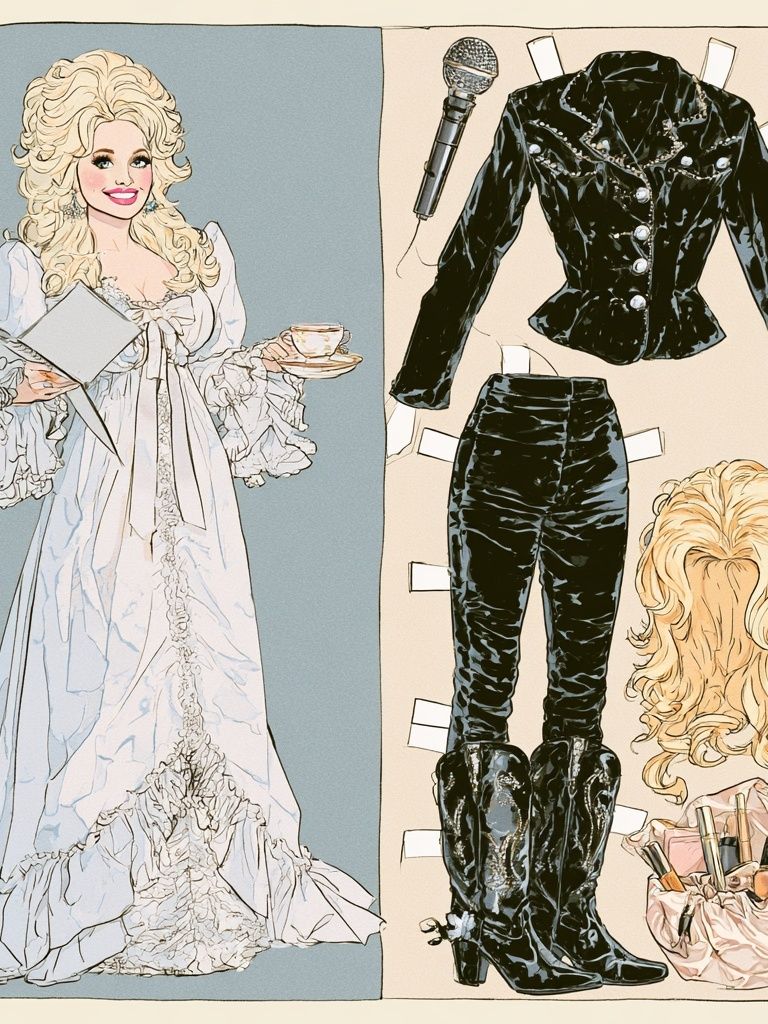 Vintage Fashion Doll Illustration Poster. poster detail