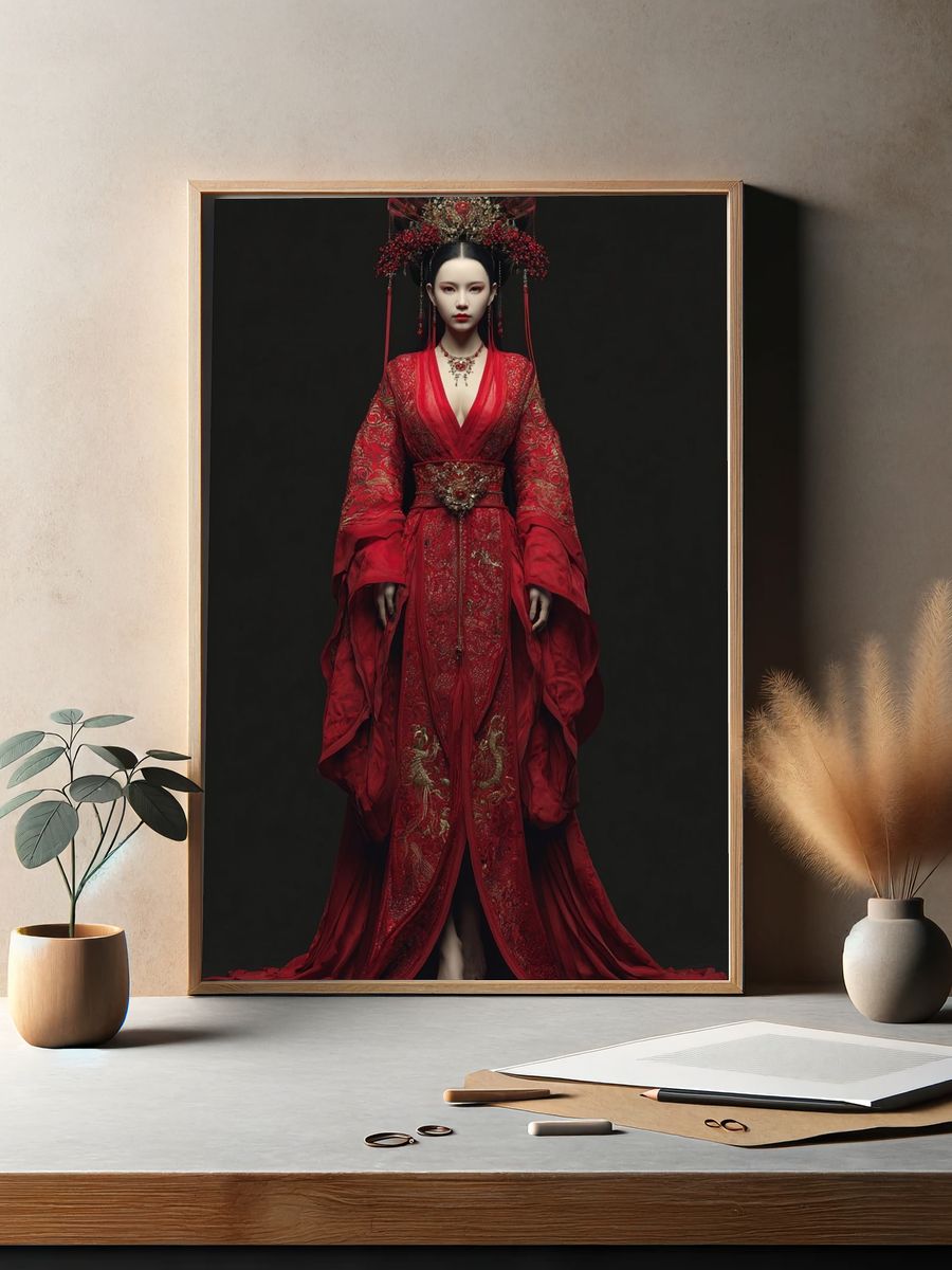Crimson Imperial Portrait Print. — room view 2