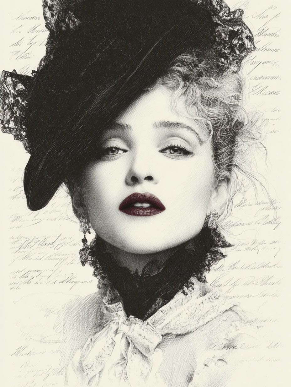 Elegant Woman Portrait Print. poster — fashion art