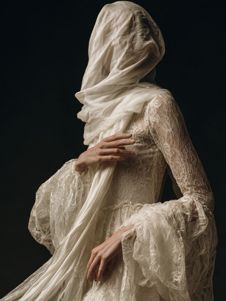 Veiled Figure Fashion Poster. poster — fashion art