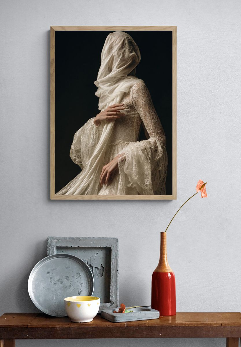 Veiled Figure Fashion Poster. — room view 3