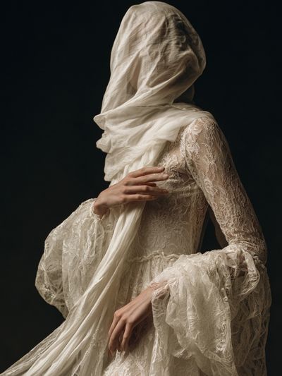 Veiled Figure Fashion Poster. poster
