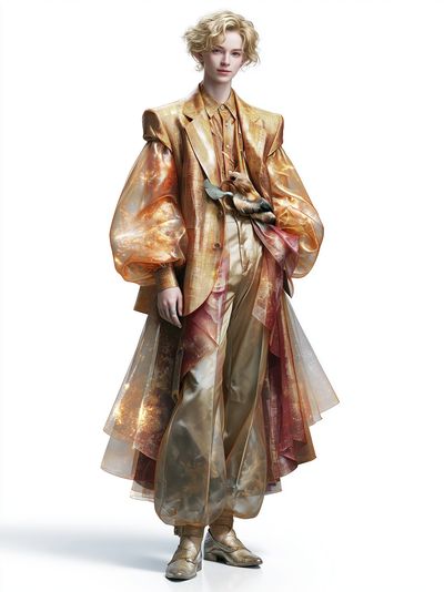 Golden Fashion Portrait Poster.