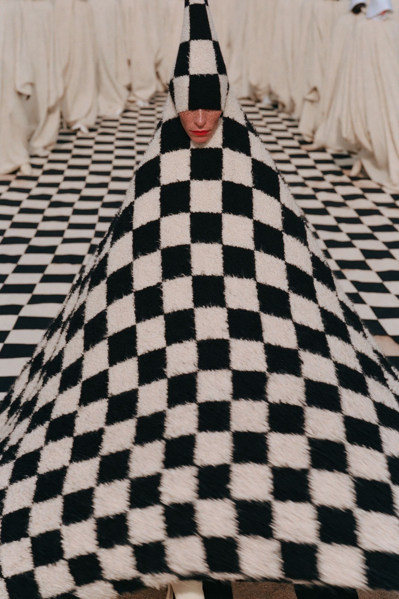 Checkerboard Couture Fashion Poster. poster — fashion art