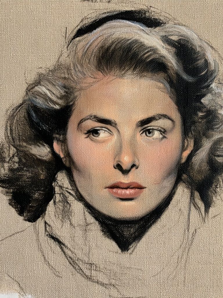 Elegant Woman Portrait Print. poster — fashion art