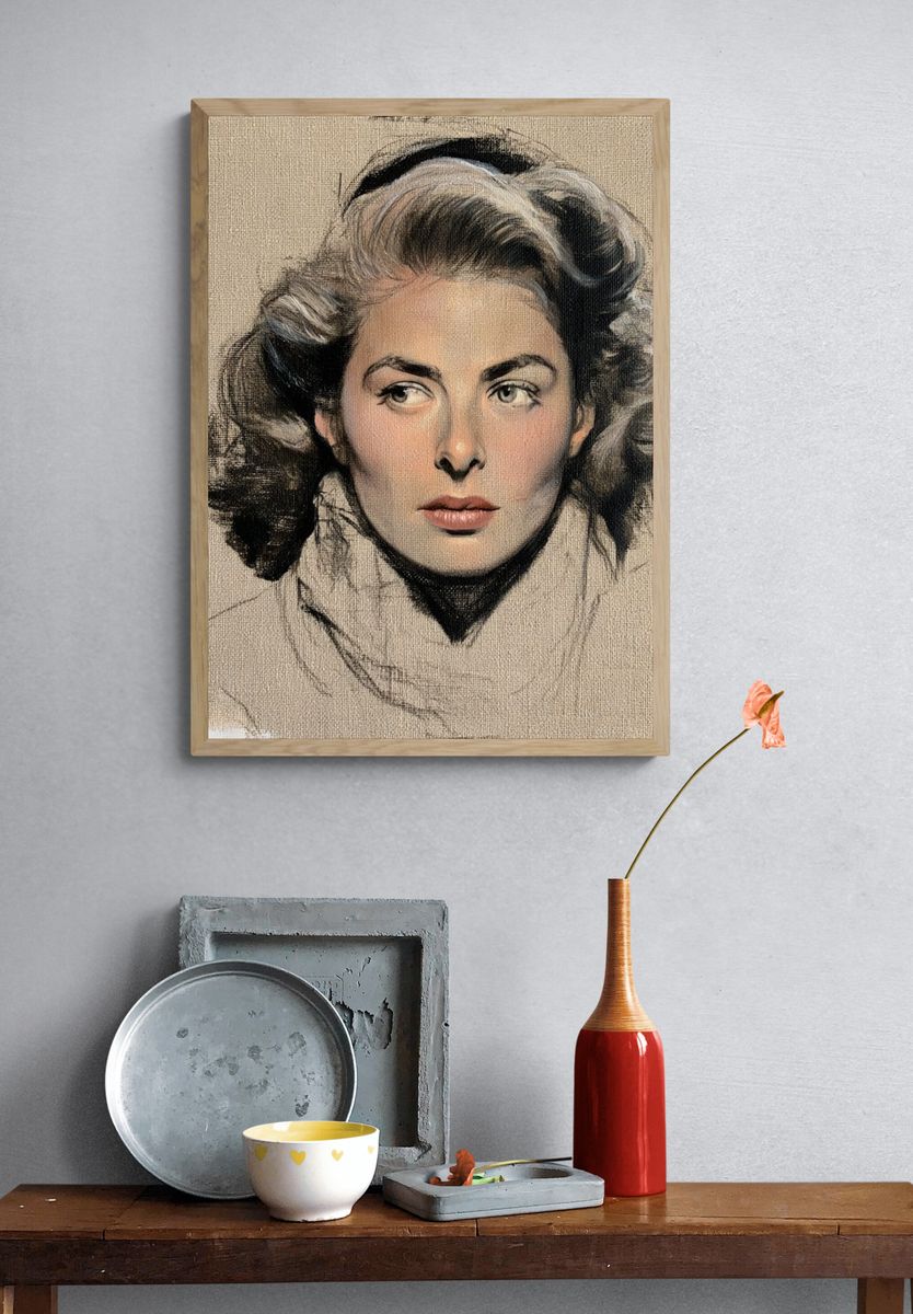 Elegant Woman Portrait Print. — room view 3