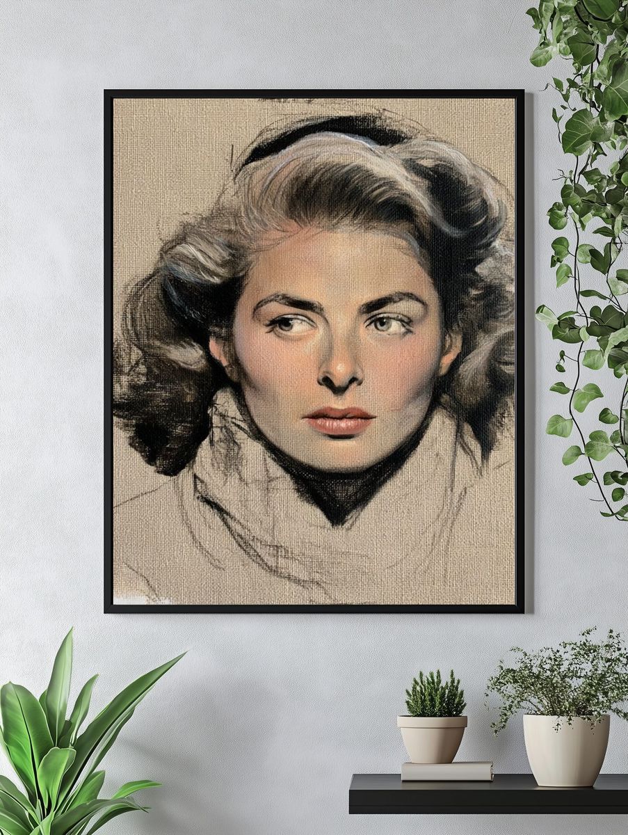 Elegant Woman Portrait Print. — room view 4
