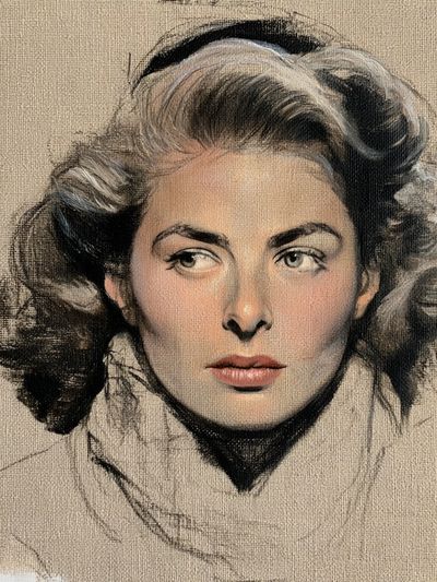 Elegant Woman Portrait Print. poster