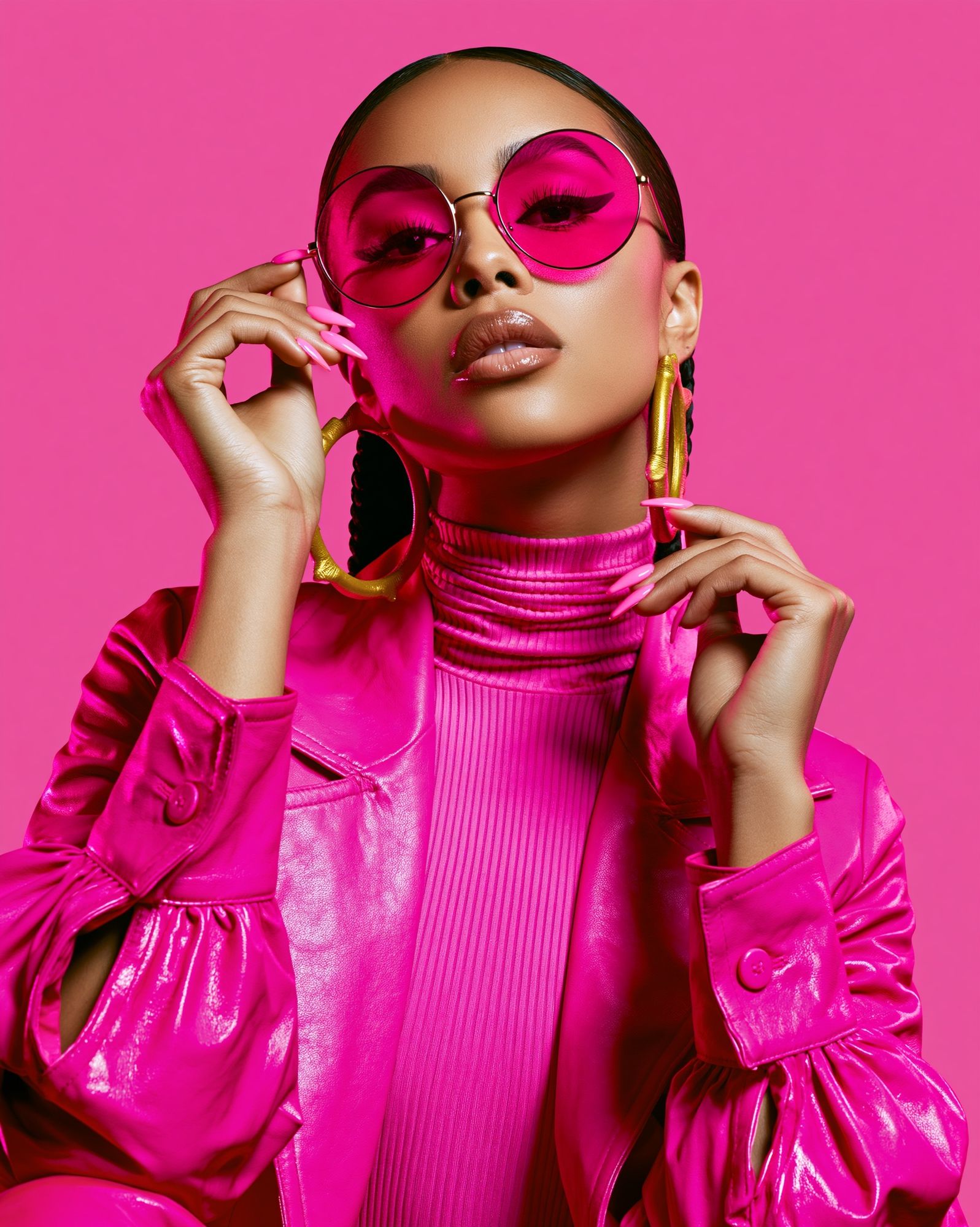 Hot Pink Fashion Portrait Poster. poster — photography art