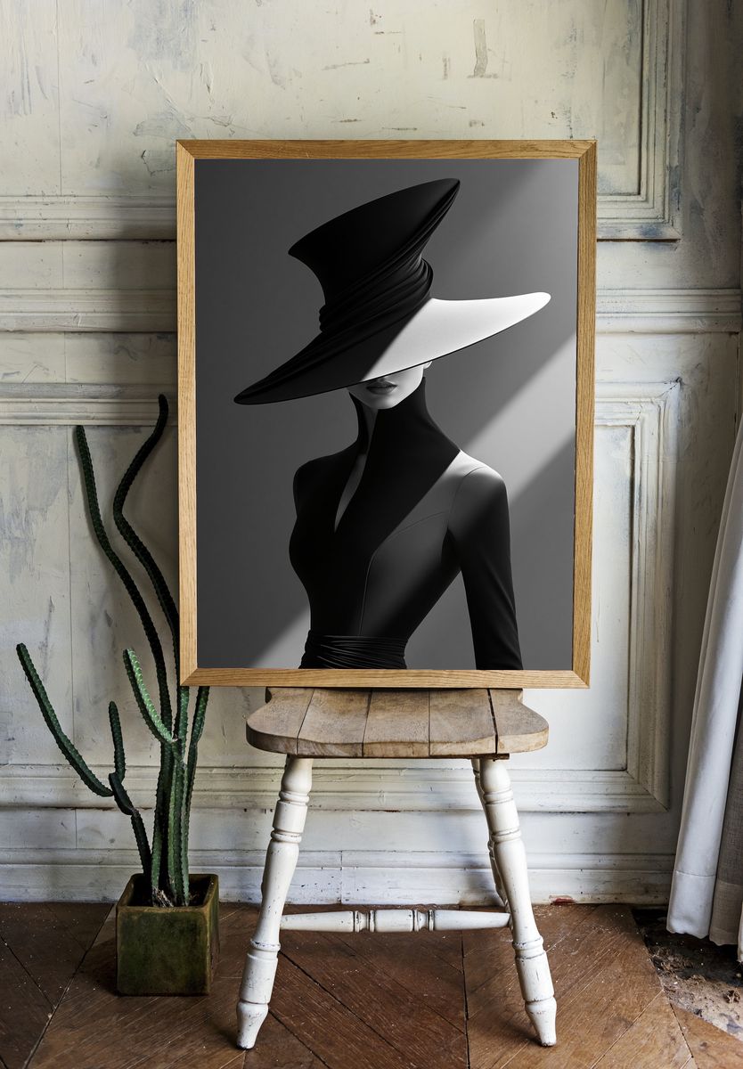 Avant-Garde Fashion Portrait Poster. — room view 1