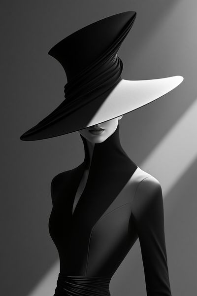 Avant-Garde Fashion Portrait Poster.