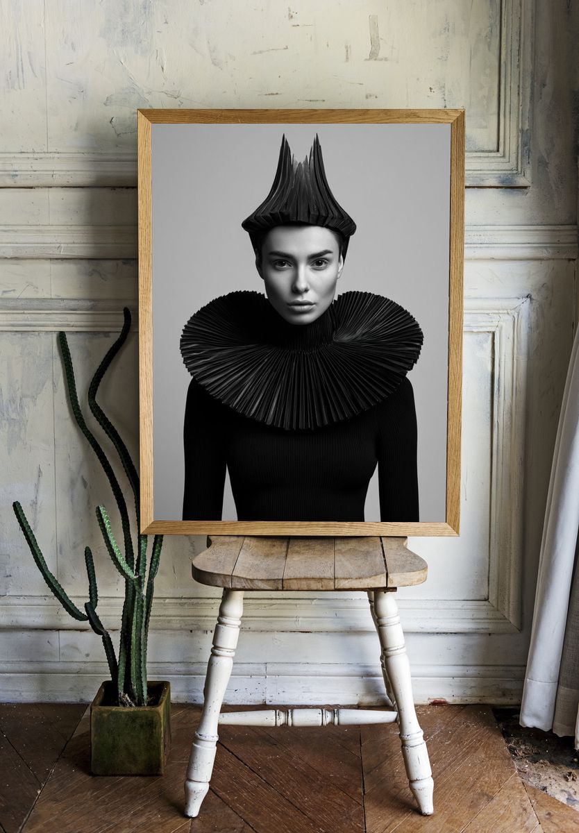 Avant-Garde Fashion Portrait Print. — room view 1