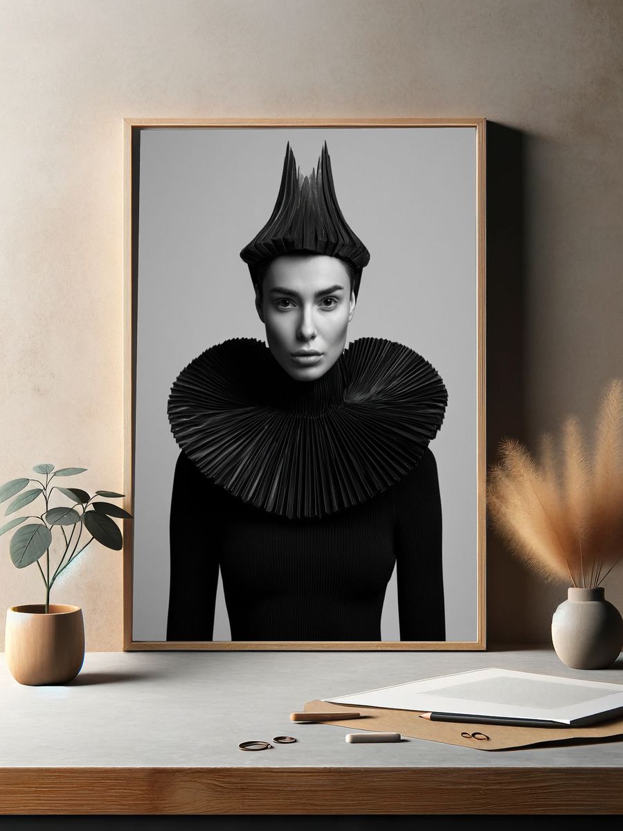 Avant-Garde Fashion Portrait Print. — room view 2