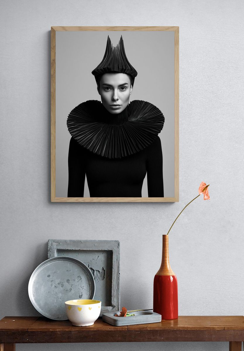 Avant-Garde Fashion Portrait Print. — room view 3