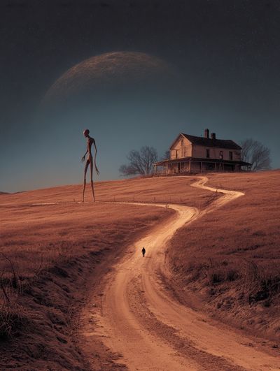 Surreal Country Road Poster. poster