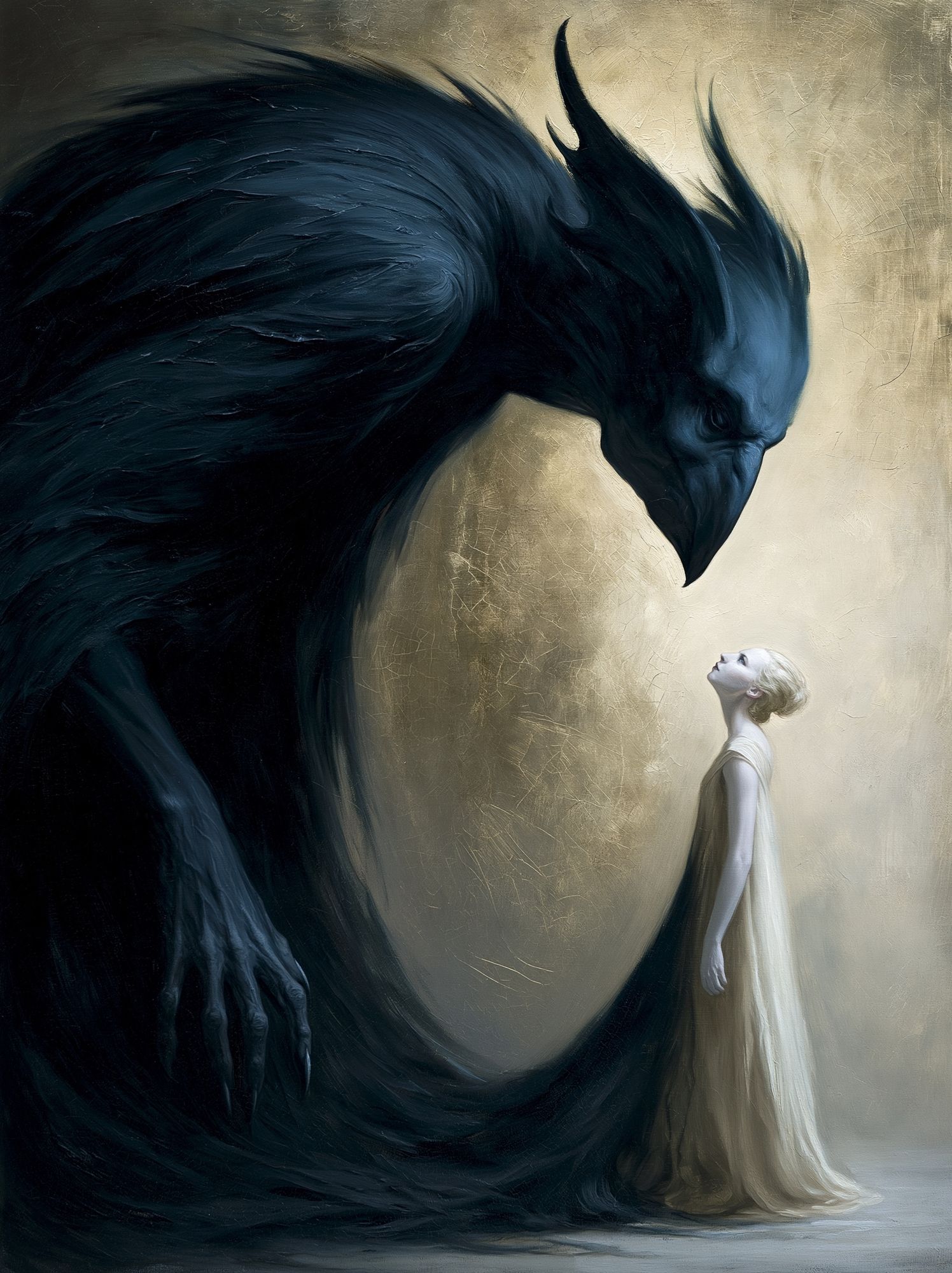 Dark Guardian Surrealism Print. poster — fine-art art