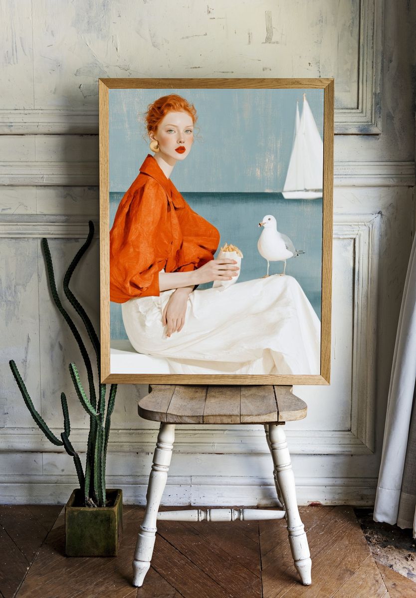Seaside Muse Fashion Print. — room view 1